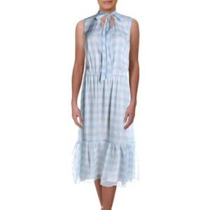 Lauren Ralph Lauren Womens Kandilla Plaid Tie-Neck